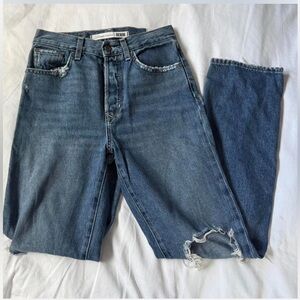 Lovers + Friends Distressed Blue Jeans